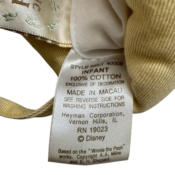 Vintage Classic Pooh Disney Beanie Hat w/Ears Yellow Size 0-6M - Picture 6 of 7
